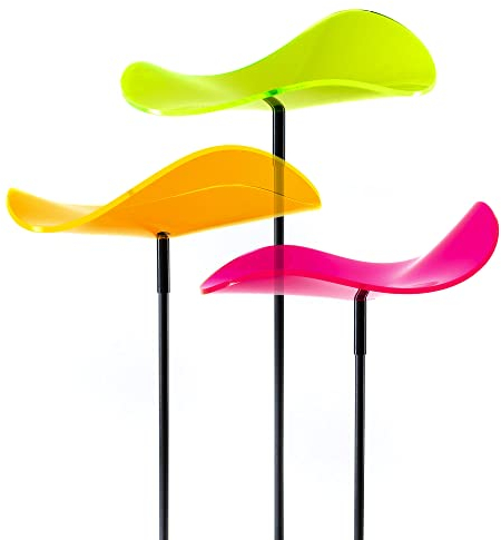 Cazador-del-sol ® - das Original | Lucy - tres | 3 Stück | geschwungener Sonnenfänger kunterbunt | Durchmesser 20 cm | Höhe 175 cm