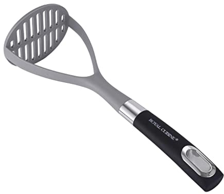 Royal Cuisine Nylon Potato Masher Sturdy and Heat Resistant, Safe for Non-Stick Cookware, Soft Grip Nylon Gadget