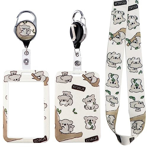 Porte-clés mignon et enrouleur rétractable, koala, 49*2.5cm