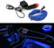 Striscia LED Auto Interni Fibra Ottica 12v Decorazione Filo 1mt Blu Atmosfera Design Fai da Te