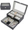 sports flyfree Watch Box Organizer, 2 layer 12 Grids Slot PU Leather Watch Storage Case for Women Men, Jewelry Display Holder for Watches Sunglasses Rings Necklaces Bracelets