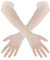 simarro Netzhandschuhe Damen, Lange Fingerlose Handschuhe Fischnetz Handschuhe 1920er Jahre Vintage Handschuhe mit Strasssteinen für Hochzeit Party Kostümpartys Halloween Cosplay Zubehör(Weiß)