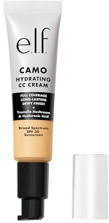 e.l.f. Hydrating Camo CC Cream, Colour Correcting Full Coverage Foundation For A Dewy Finish With SPF 30, Vegan & Cruelty-Free, Fair 140W