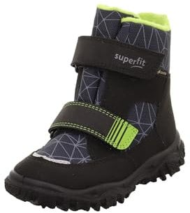 Superfit Jungen HUSKY warm gefütterte Gore-Tex Schneestiefel, SCHWARZ/HELLGRÜN 0020, 32 EU