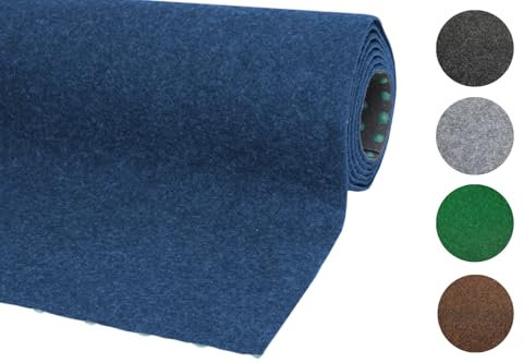 misento Kunstrasen Outdoor Teppich - wetterfester Rasenteppich für Balkon, Terrasse & Garten - leicht zu verlegen - 400 x 500 cm, Blau