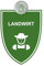 Indigos UG - Schild Landwirt - grün - 9x12 cm - Saugnapfschild - Aluverbund - Emblem - Innenbefestigung für Ihr Auto - UV-Beständig - Einsatzschild - Hinweisschild - Warnschild