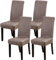 Fuloon Wildlederimitat Stuhlhussen 4er Set Stretch Esszimmer Hussen Set für Stühle Retro Stuhlhussen Stuhl Hussen waschbar Kunstleder Stuhlhussen