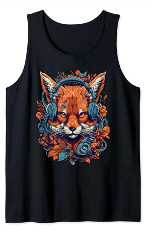 Animal Rave Bunt abstrakte Kopfhörer Headset Colorful Psy Tank Top