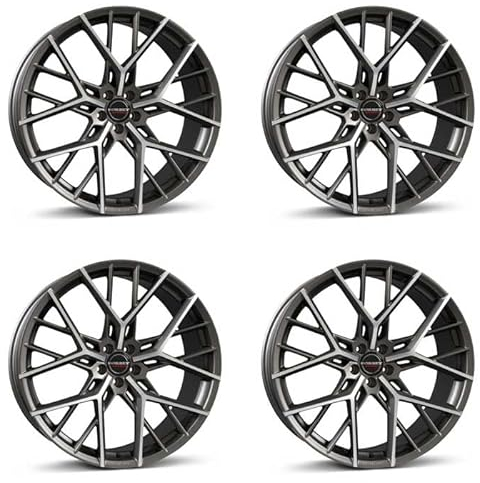 4x Borbet Felgen BY 8.0x18 ET30 5x112 titan polished matt kompatibel mit Seat Alhambra Altea Ateca Exeo Leon Tarraco