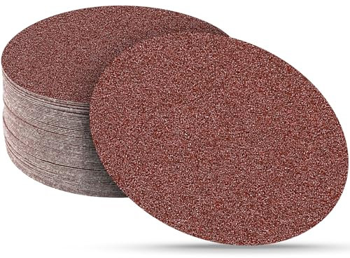 Sruhrak 30 Stück Schleifscheiben 40 Körnung, 180mm Klett Runde Schleifpapier für Wand Deckenschleifer Trockenbauschleifer