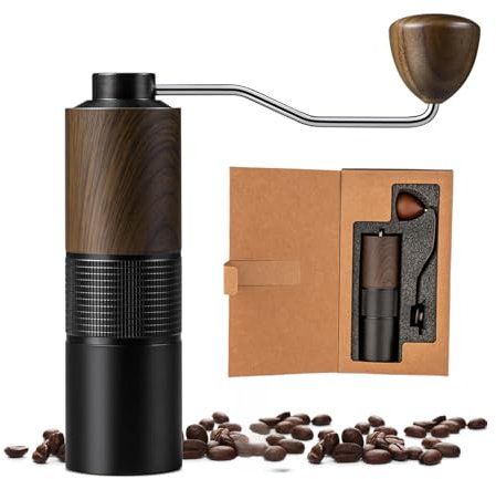 DIYANOO Manual Coffee Bean Grinder, hand coffee grinder with Stainless Steel Conical Grinding Burr for Espresso,Pour Over,FrenchPress,Moka,Americano, for Office Home Traveling Camping