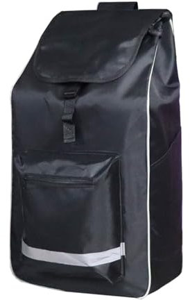 Ersatztasche für Einkaufswagen, wasserdichte Trolley-Taschen, 30 x 19 x 54,9 cm, Schwarz