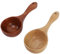 Ensemble de 2 cuillres de cuisine en bois, grande cuillre à eau en bois massif polyvalente, cuillre à soupe de cuisson à long manche, sel de bain, farine en conserve