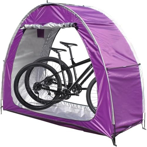 Wrobelax Fahrradzelt, Outdoor-Aufbewahrung, wasserdicht, kann gespleißt werden, Outdoor-Schuppen für Terrassenmöbel, Fahrrad, Motorrad, Aufbewahrungszelte (Farbe: Violett)