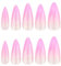Trendy Long Pointed Artificial Nails False Nails Acrylic Stick On Nails Manicure Nails Accesories For Everyday