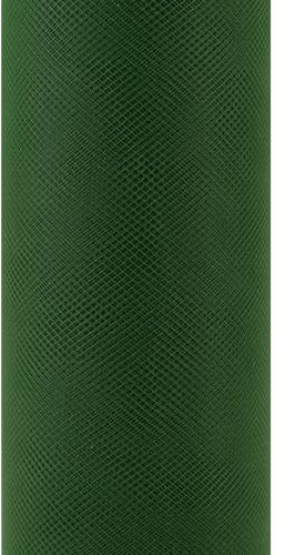 Tüll Stoff Rolle 15cm x 9m - FARBAUSWAHL in 15/30/50/150cm - Feintüll transparent, farbecht & waschbar - Dekostoff für Hochzeit - Tüllstoff zum Basteln von Tütü Kostümen - Olivgrün 563D
