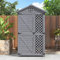 Jtyca Gartenhaus Holz, Outdoor Schrank Wetterfest, GeräTeschrank Garten, Verblassungsfrei, Wartungsfrei, L x B x H: 90x56.5x175.3 cm (Grau)