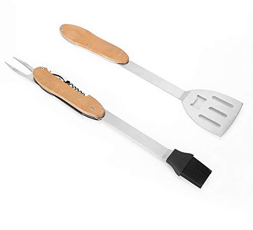 BBQ Tool 5 in 1 Funktion Multifunktional Abnehmbarer Grillset mit Komfortables Antiscalding -Griff, Geeignet für BBQ Im Freien