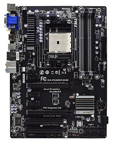 XYYZXKL Cartes mères d'ordinateur Fit for Gigaoctets GA-F2A85X-D3H Prise De La Carte Mère FM2 DDR3 64GB PCI-E 2.0 2 × PCI-E X16 SATA 3 ATX Placa-mãe for AMD A10 Processeur