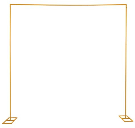 3 x 3 m Hochzeitsbogen aus Metall | Garten Hochzeit Bogen Hintergrund quadratischer Rahmen Blume Ballon Rack Dekoration für Hochzeit Fünfjahres-Party Events Dekoration