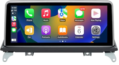 Junsun Carplay Radio 10.25 Zoll Touchscreen für BMW X5 E70 X6 E71 2007-2009 | mit Youtube Wlan unterstützt das Originale Fahrzeugsystem Android Auto Carplay Bluetooth