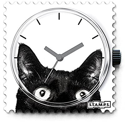 S.T.A.M.P.S. Stamps originelle Uhr Zifferblatt - Motiv Catwoman - 100164 - Quarzuhrwerk mit Analoganzeige Sammeluhr