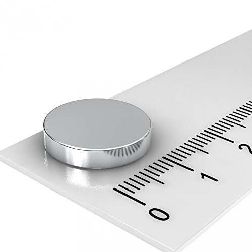20 x Neodym Scheiben Magnet, 15 x 3 mm, vernickelt, Grade N52, Hochleistungsmagnet