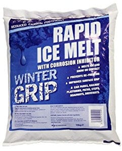 Winter Shield's 10KG of Grit Rock Salt for Weeds De-Icing Salt Grit for Clearing Paths, Driveways & Roads of Snow & Ice - White Salt (PACKAGING MAY VARY)