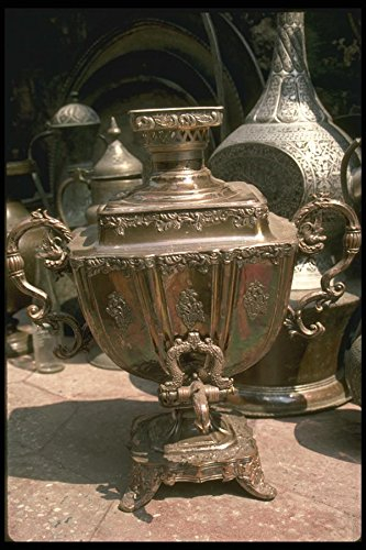 Libby's Emporium 098015 Samovar From Russia On Display At Bazaar Istanbul Turkey A4 Photo Poster Print 10x8