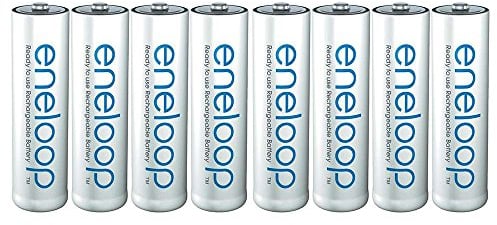 Panasonic eneloop, Ready to Use Ni-MH Battery AA Pack of 8, min.1900 mAh, 2100 Charging Cycles Low Self Discharge