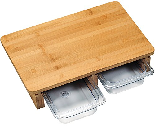 Kesper Schneidebrett, Bambus, Braun/Transparent, 41 x 8 x 26,5 cm, 3