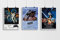 Star Wars Trilogie Poster Set - Star Wars - Empire Strikes Back & Return Of The Jedi Poster/Druck/Bild Satin Fotopapier - A4 Set