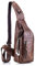 BULLCAPTAIN Pacco Petto Vera Pelle Uomo Marsupio Retro Borsa a Tracolla in Pelle per Uomo Crossbody Pacco Petto Messaggero Sport Outdoor Sling Pacchetto Sport Ciclismo Marrone