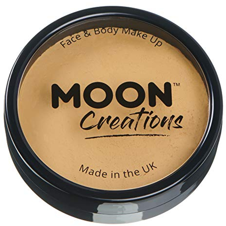 Moon Creations Maquillaje Facial y Corporal Profesional | Pintura de Color Profesional | Pintura Facial para Niños, Adultos, Disfraces, Festivales, Halloween Arena dorada 36g