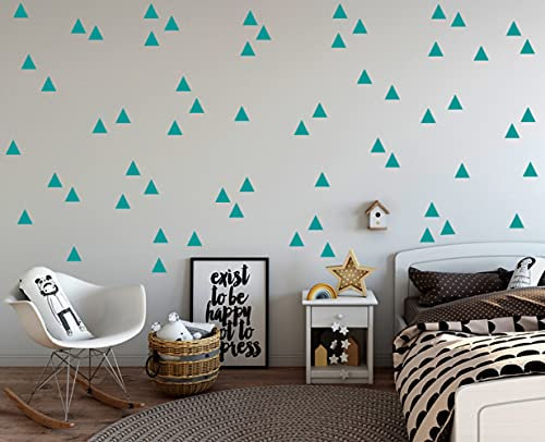 TopZog Set of 60 TRIANGLE SHAPE wall art sticker decals, confetti triangles, for home office, bedroom decoration, laptop, APPLE GREEN, 2 INCH (5 cm) each