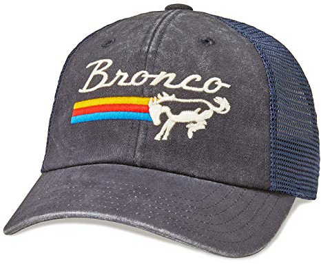 AMERICAN NEEDLE Ford Bronco Unisex Baseballmütze mit verstellbarer Schnalle, Raglanknochen (Marineblau), Einheitsgröße