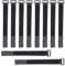 Zeaye 10 Pack-300 mm x 25 mm Hook and Loop Straps Cable Ties Organizer Fastener,Adjustable Reusable Cable Straps（Black）