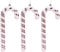 Christmas Concepts® Pack of 3–250mm Extra Large Candy Cane Baubles – Shiny & Glitter Decorated – Christmas Decorations (Baby Pink)