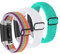 Ginamart Sportarmband kompatibel mit Fitbit Charge 4/Charge 3/Charge 3 SE Armband, weiches, atmungsaktives Nylongewebe, elastisches Ersatzarmband für Damen und Herren, Nylon (Regenbogen+Weiß+Grün)