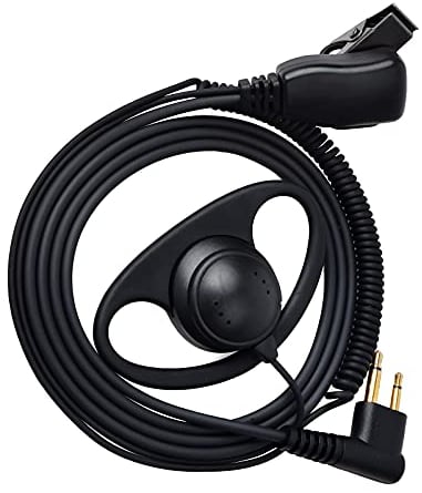 HYS Walkie Talkie Ohrhörer kompatibel mit Motorola CP040 CP140 GP300 CLS1110 D-Form Headset mit Mikrofon PTT-Taste