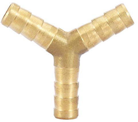 Raccord de Tuyau Barbelé en Forme de Y en Laiton Adaptateur D'union de Menuisier à 3 Voies OD 6/8/10/12/14/16mm épissure de Raccord pour Air Eau Gaz(8mm(4pcs))