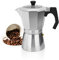 ROSSETTO Caffettiera Italiana Moka Express in Alluminio Expresso - Posate Trasparente (6 Tazze 300 ML)