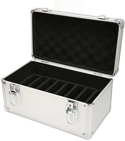 ciciglow Hard Drive Box, Shockproof Hard Drive Storage Case with 10 Disk Bays and Cushioning Pad, fit for 3.5 Inch Hard Disk, Anti Static Moisture Proof