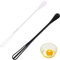 Lipfer 2pcs Œuf Fouet en Plastique Mini Ustensile De Cuisine De Batteur D'oeufs Multifonctionnels avec Cuillère À Café D'oeufs D'oeufs Accessoires
