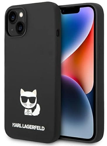 Karl Lagerfeld KLHCP14SSLCTBK Hülle für iPhone 14 6,1 hardcase schwarz/Black Silicone Choupette Body