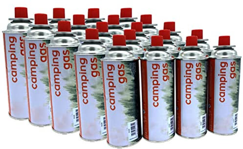 Camping Gas Stove with Hard Case & Butane Gas Can Cylinders Emergency Gas Shortage Kit for the Home or Outdoors Camping (24 x Butane Gas Bottles)