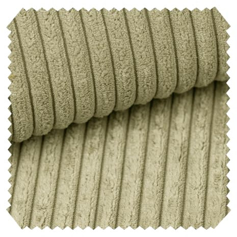 novely® PORTO - Polsterstoff in Breitcord-Optik - Ultraweicher Möbelstoff - Pflegeleichte Meterware 1 lfm Farbe: 44 Mintgrün