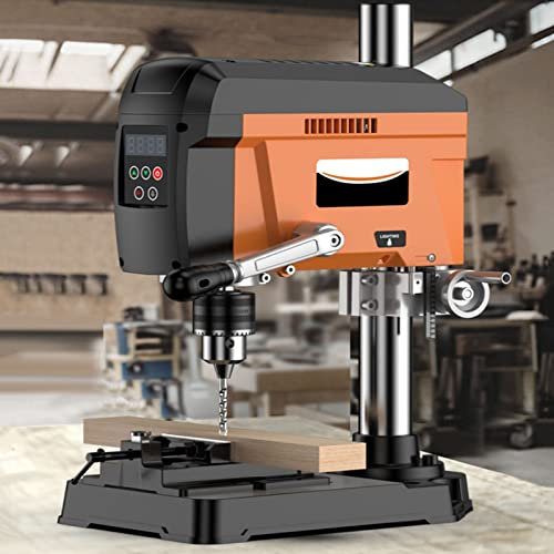 QBREZA Display Digitale Senza spazzole Trapano da banco Piccola perforatrice di Livello Industriale Fresatrice Trapano Multifunzionale ad Alta precisione Tavola Girevole