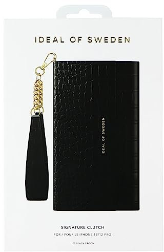 iDeal Of Sweden Signature Clutch Case für iPhone 12 und 12 Pro, Jet Black Croco
