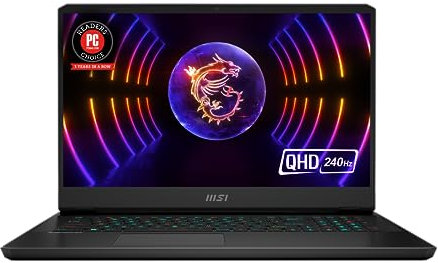 MSI Vector GP77 Laptop: Intel Core i9-13900H, GeForce RTX 4070, 17.3 QHD 240Hz 3ms, 32GB DDR5, 1TB NVMe SSD, USB 3.2 Gen2 Type C w/DP, Vapor Chamber Cooler, Win 11 Pro: Cosmo Gray 13VG-096US